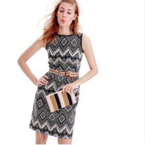 Geometric Sheath Dress Size 4 J. Crew